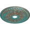 Ekena Millwork Bristol Ceiling Medallion (Canopies up to 3 7/8"), 23 1/2"OD x 3 7/8"ID x 1"P, Copper Green Patina CM23BICGS - alternate 2